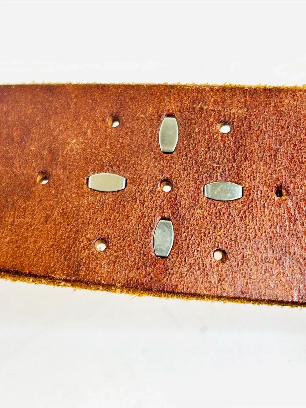 American Eagle Outfitters Brown Leather Belt with Studded Design, Boho Western